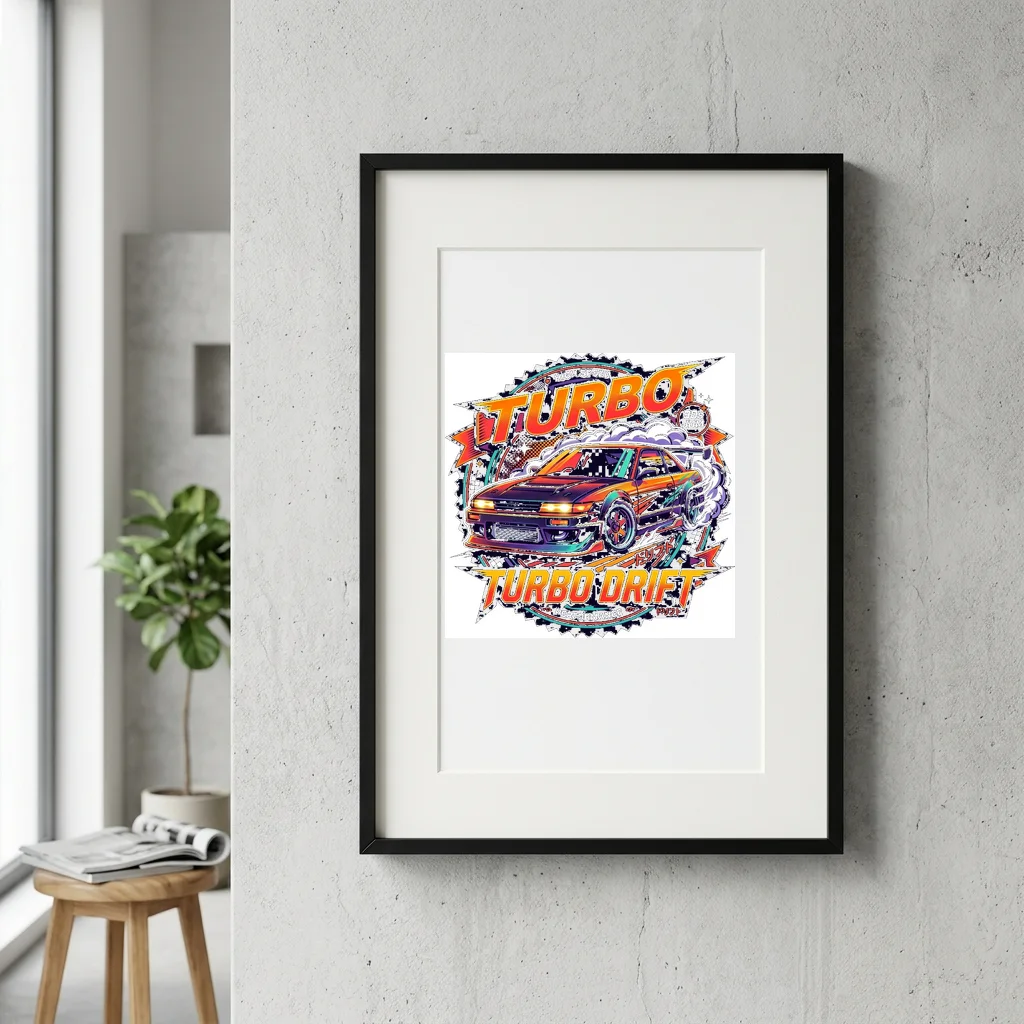 Audio Visualizer Circular Scope — Gallery Framed Art Poster (Exhibition Frame)