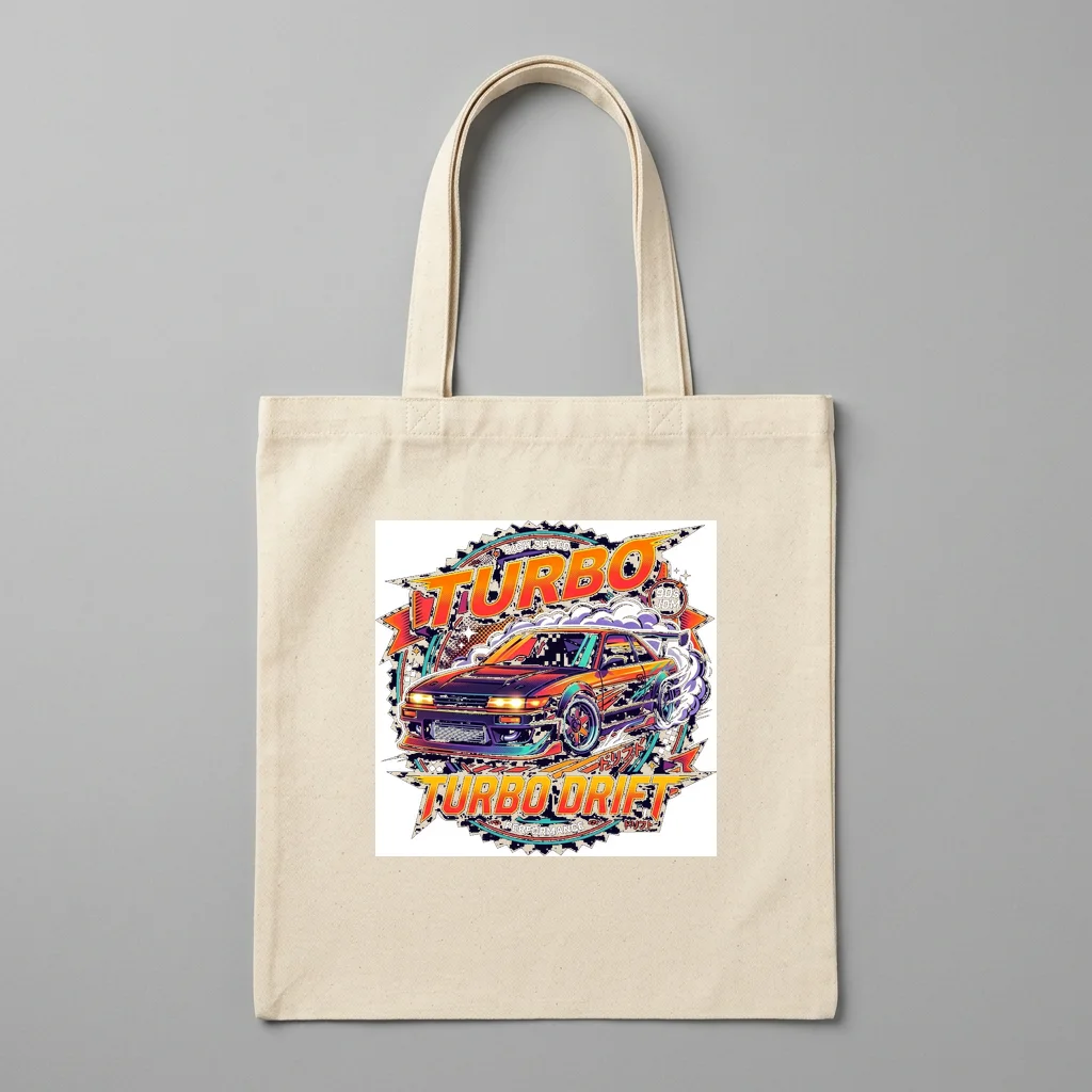Audio Visualizer Circular Scope — Organic Cotton Canvas Tote Bag (Natural)