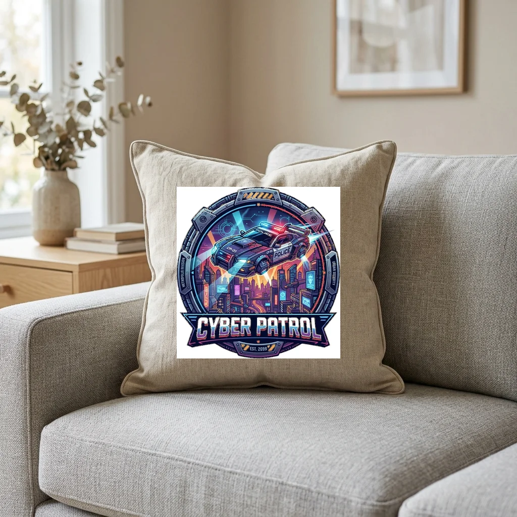 Tokyo Underground Culture Club — Square Linen Throw Pillow 18x18 (Natural Linen)