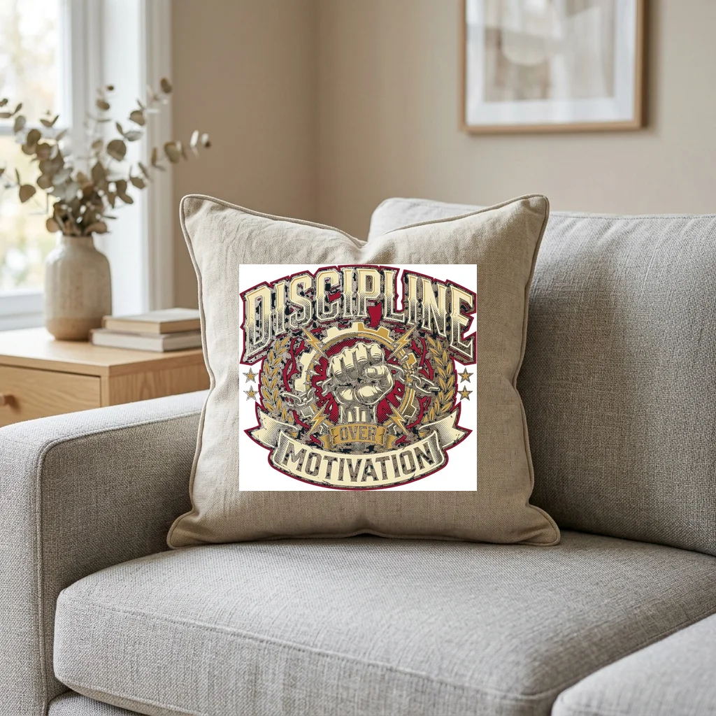 Department Of Lost Souls NYC — Square Linen Throw Pillow 18x18 (Natural Linen)
