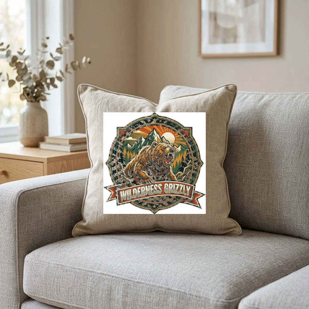 Heavy Cotton Streetwear Division — Square Linen Throw Pillow 18x18 (Natural Linen)