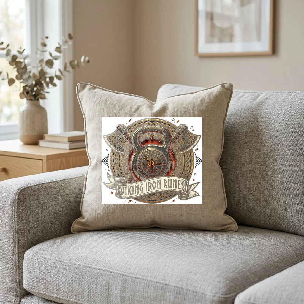 Underground Resistance Syndicate — Square Linen Throw Pillow 18x18 (Natural Linen)