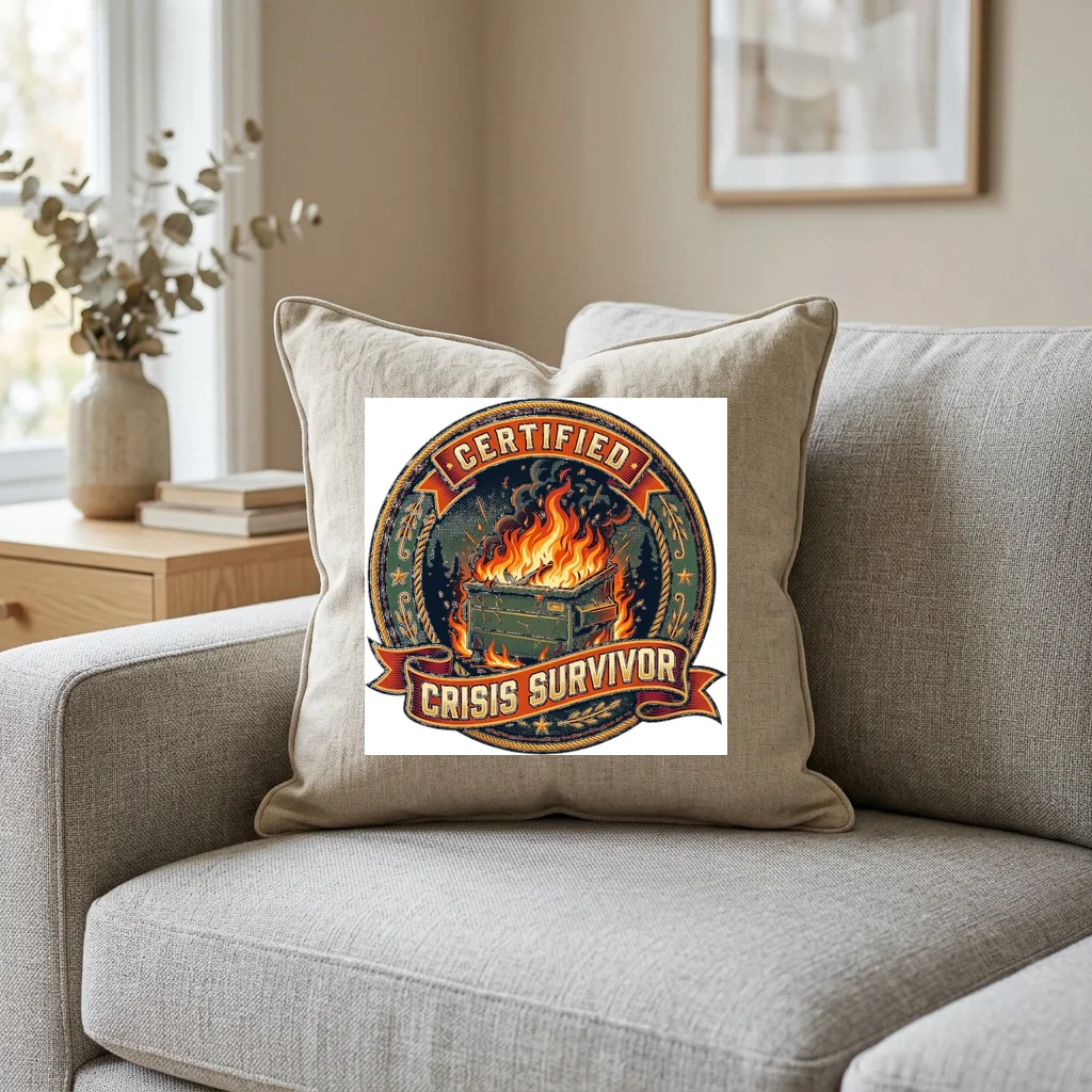 Apex Streetwear Supply Company — Square Linen Throw Pillow 18x18 (Natural Linen)