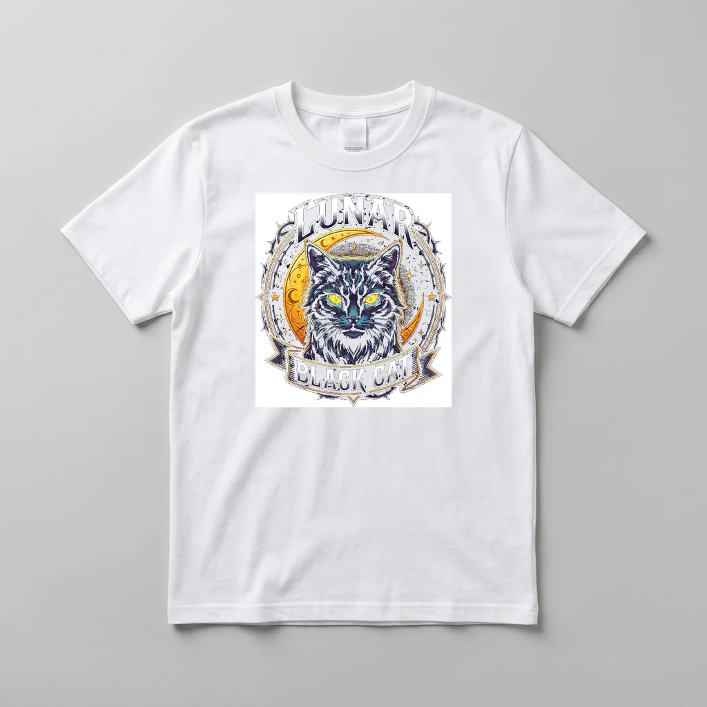 Distressed Gothic Letterform Badge — Everyday Crewneck Tee (Pure White)