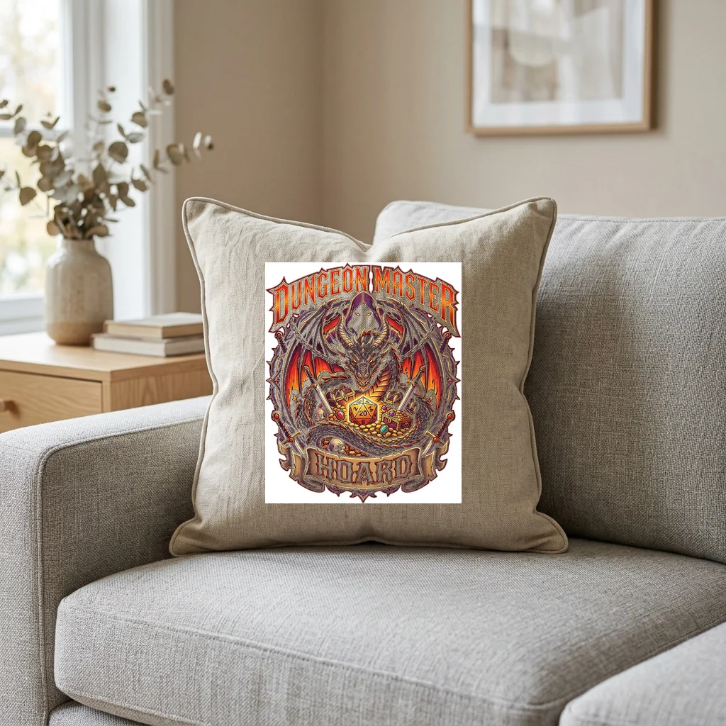 Midnight Runners Club Chapter 1 — Square Linen Throw Pillow 18x18 (Natural Linen)