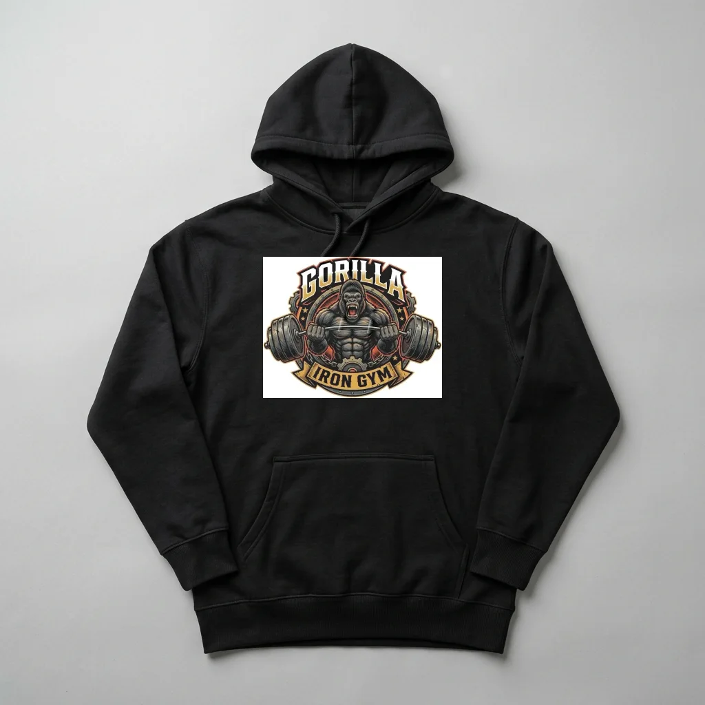 Industrial Steelworks Foundry — Heavyweight Pullover Hoodie (Charcoal Black)