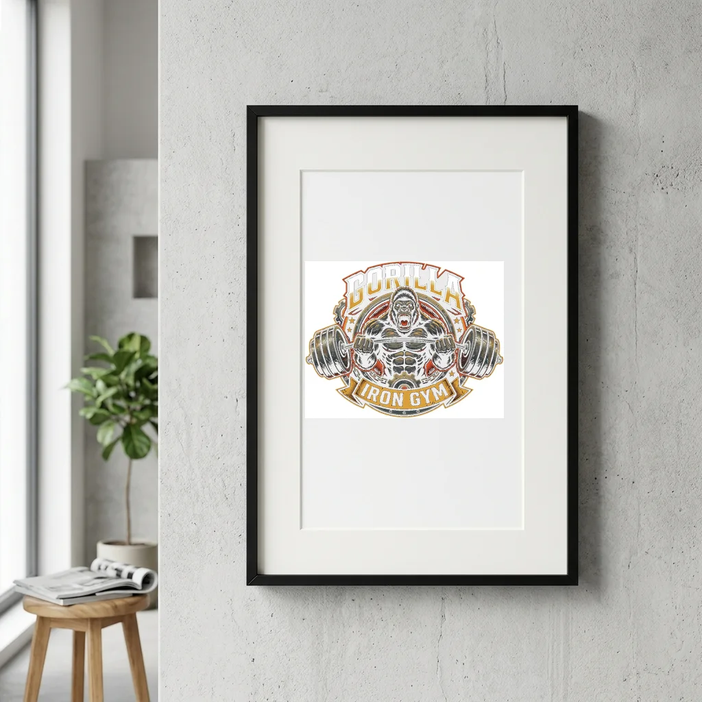 Industrial Steelworks Foundry — Gallery Framed Art Poster (Exhibition Frame)