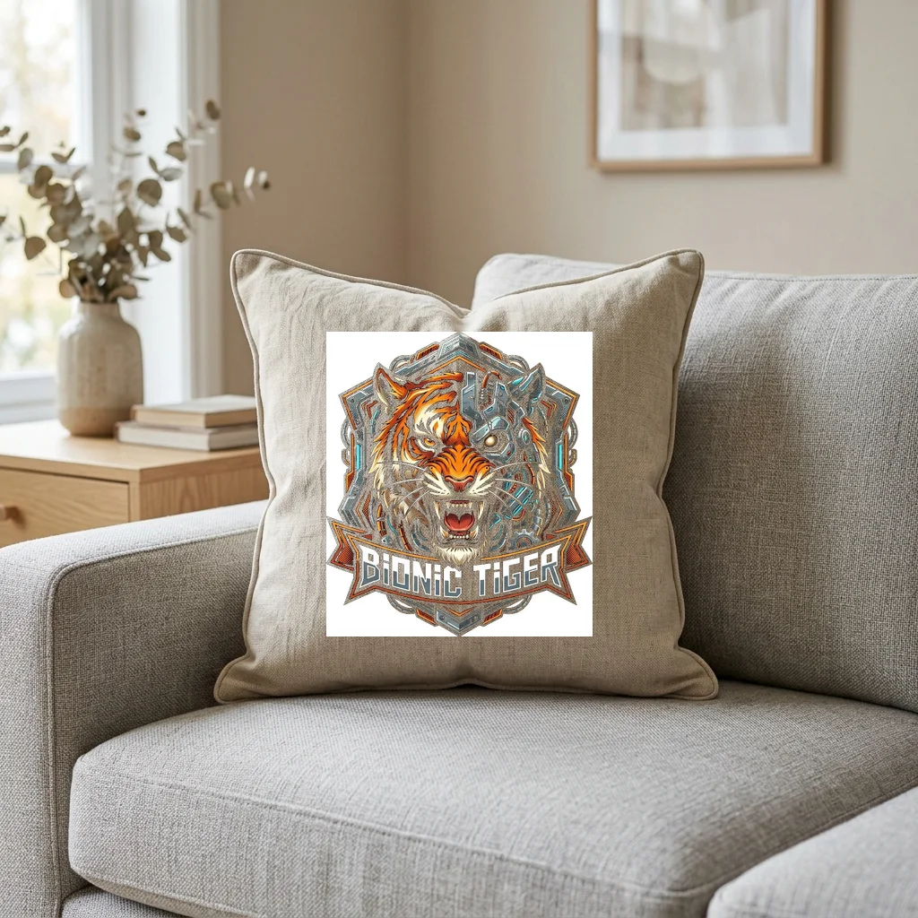 Metropolitan Fleet Vehicle Division — Square Linen Throw Pillow 18x18 (Natural Linen)