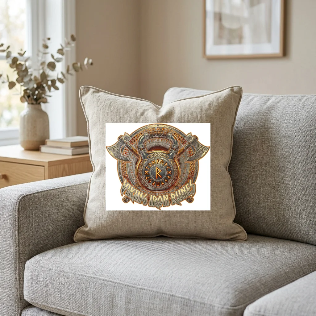 Heavy Gauge Garment Construction — Square Linen Throw Pillow 18x18 (Natural Linen)