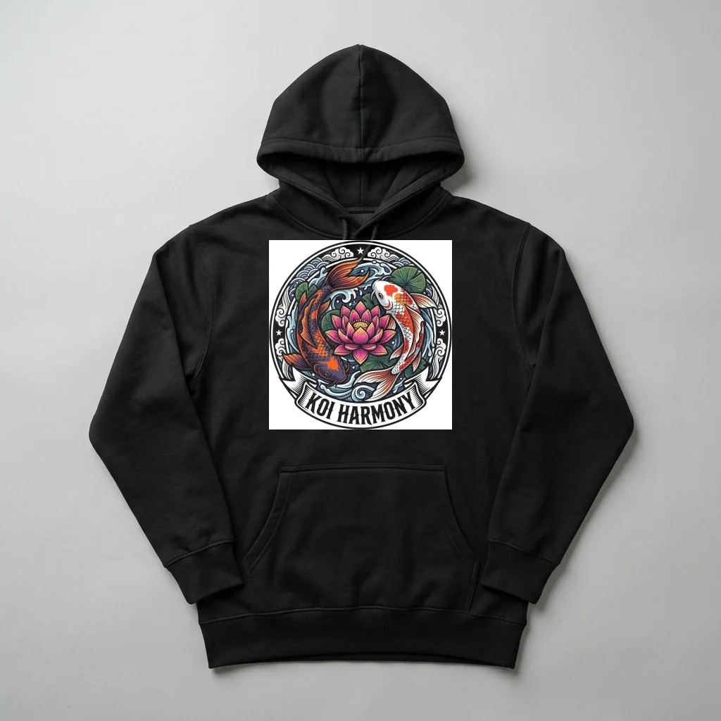 Streetwear Graphic Monolith Crest — Heavyweight Pullover Hoodie (Charcoal Black)