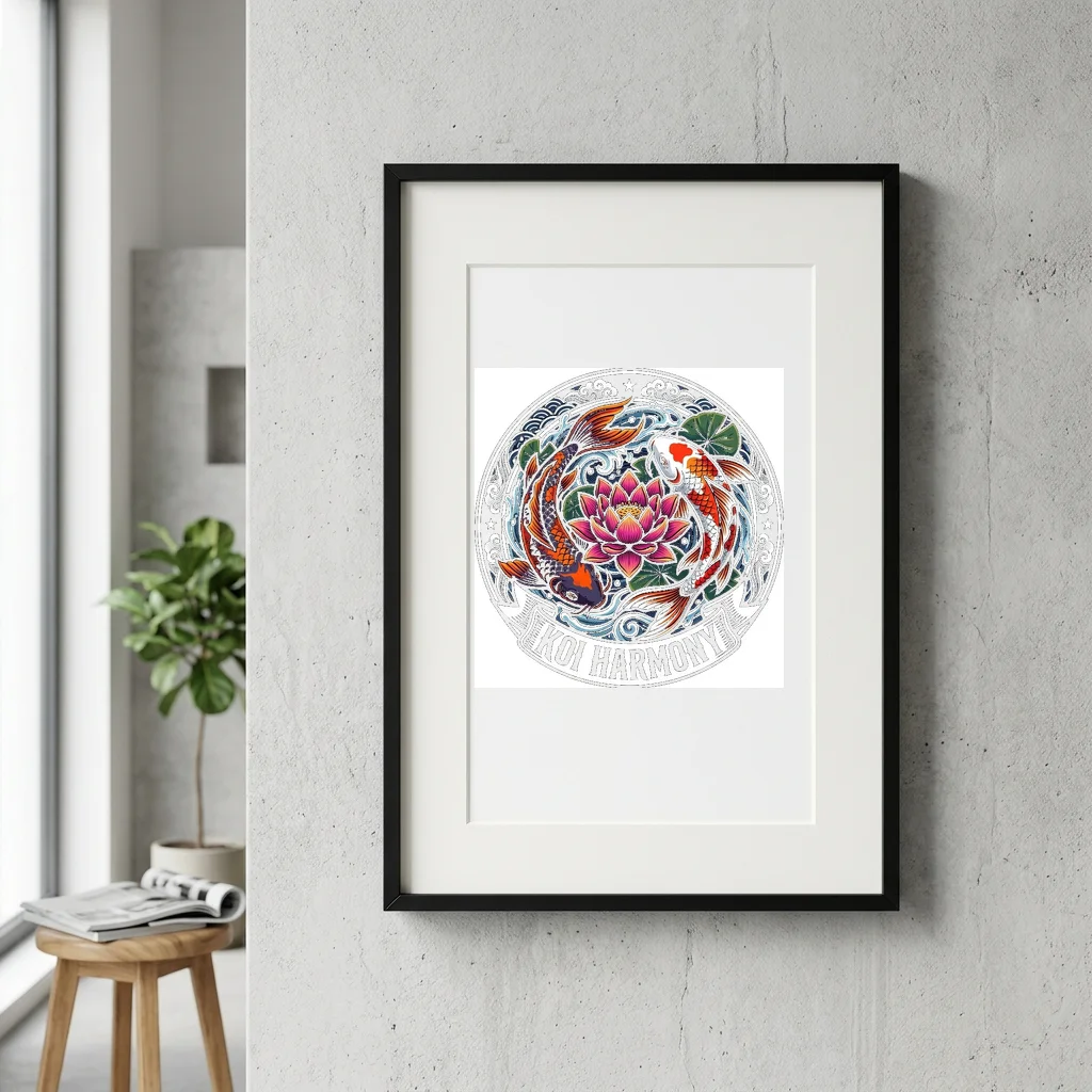 Streetwear Graphic Monolith Crest — Gallery Framed Art Poster (Exhibition Frame)