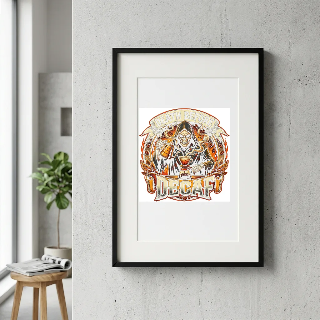 Modern Streetwear Emblem 01 — Gallery Framed Art Poster (Exhibition Frame)