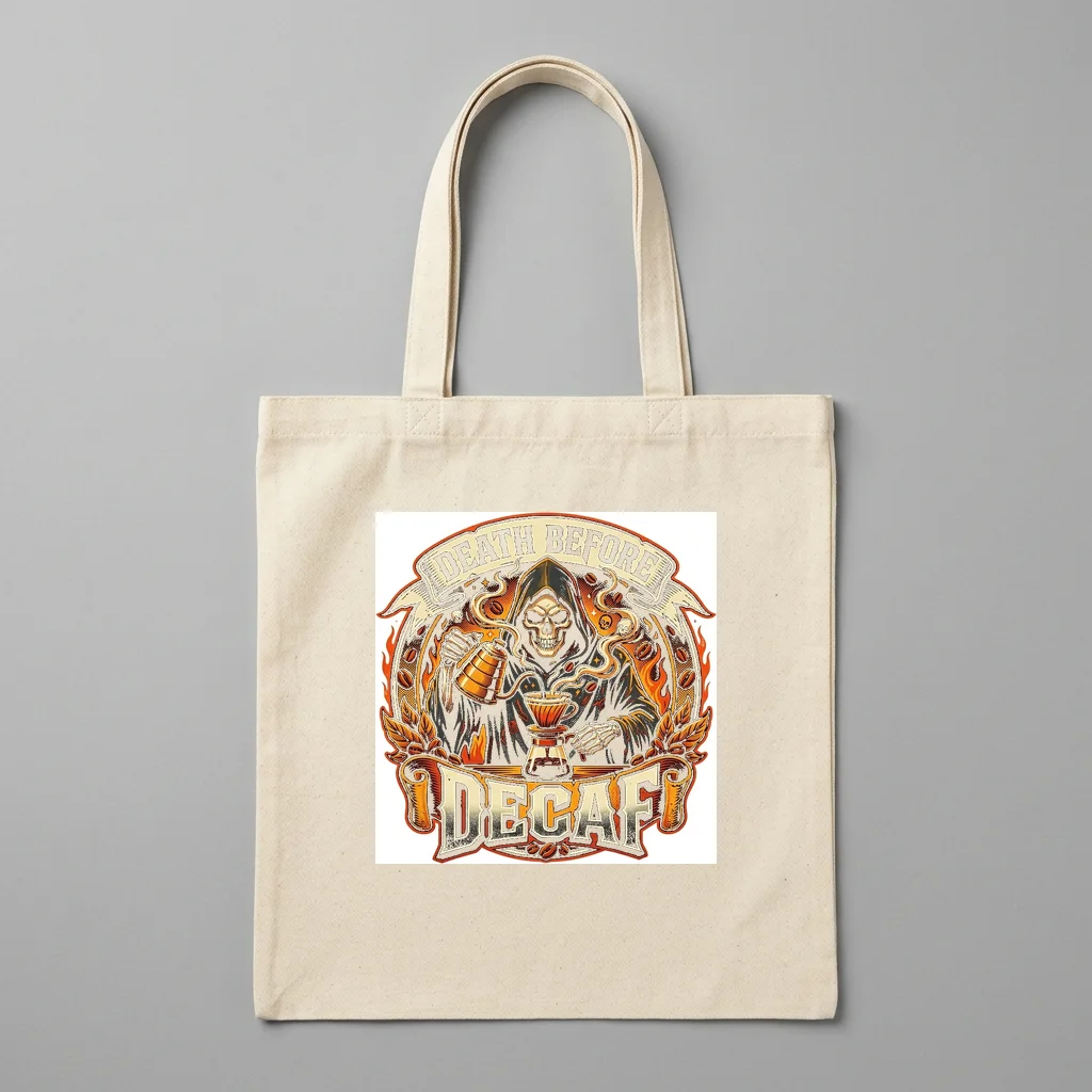 Modern Streetwear Emblem 01 — Organic Cotton Canvas Tote Bag (Natural)