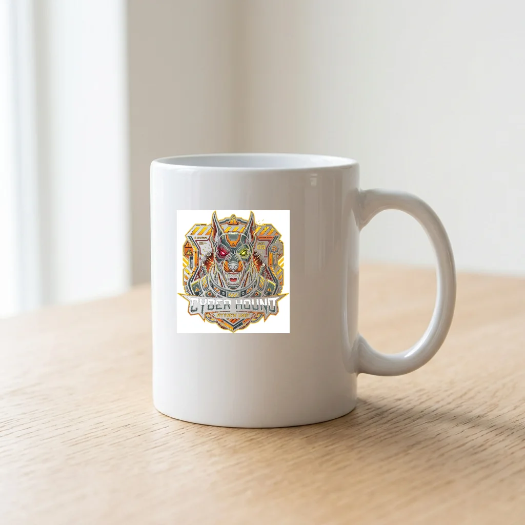 Midnight Cityscape Silhouette — Ceramic Coffee Mug 11oz (Glossy White)