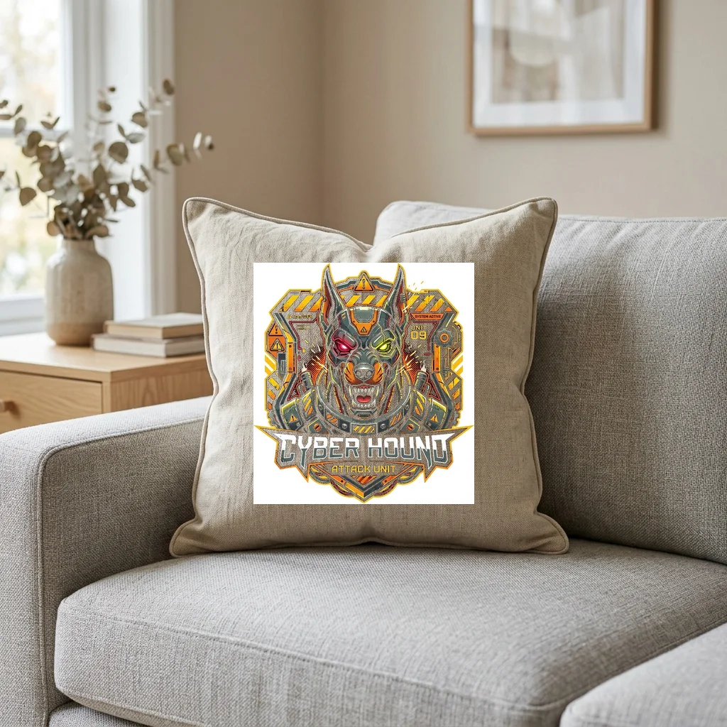 Midnight Cityscape Silhouette — Square Linen Throw Pillow 18x18 (Natural Linen)