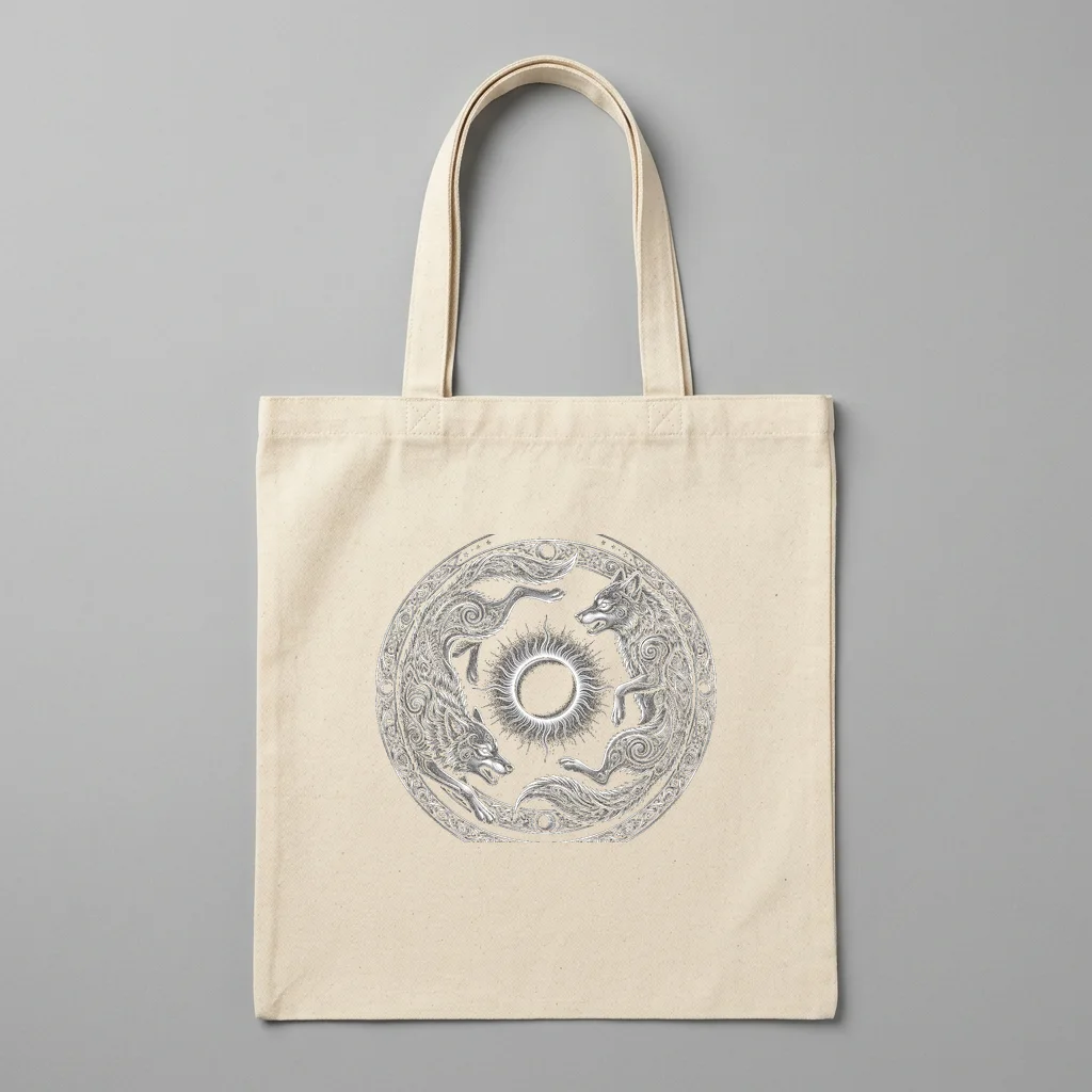Block Junction Graphic — Organic Cotton Canvas Tote Bag (Natural)