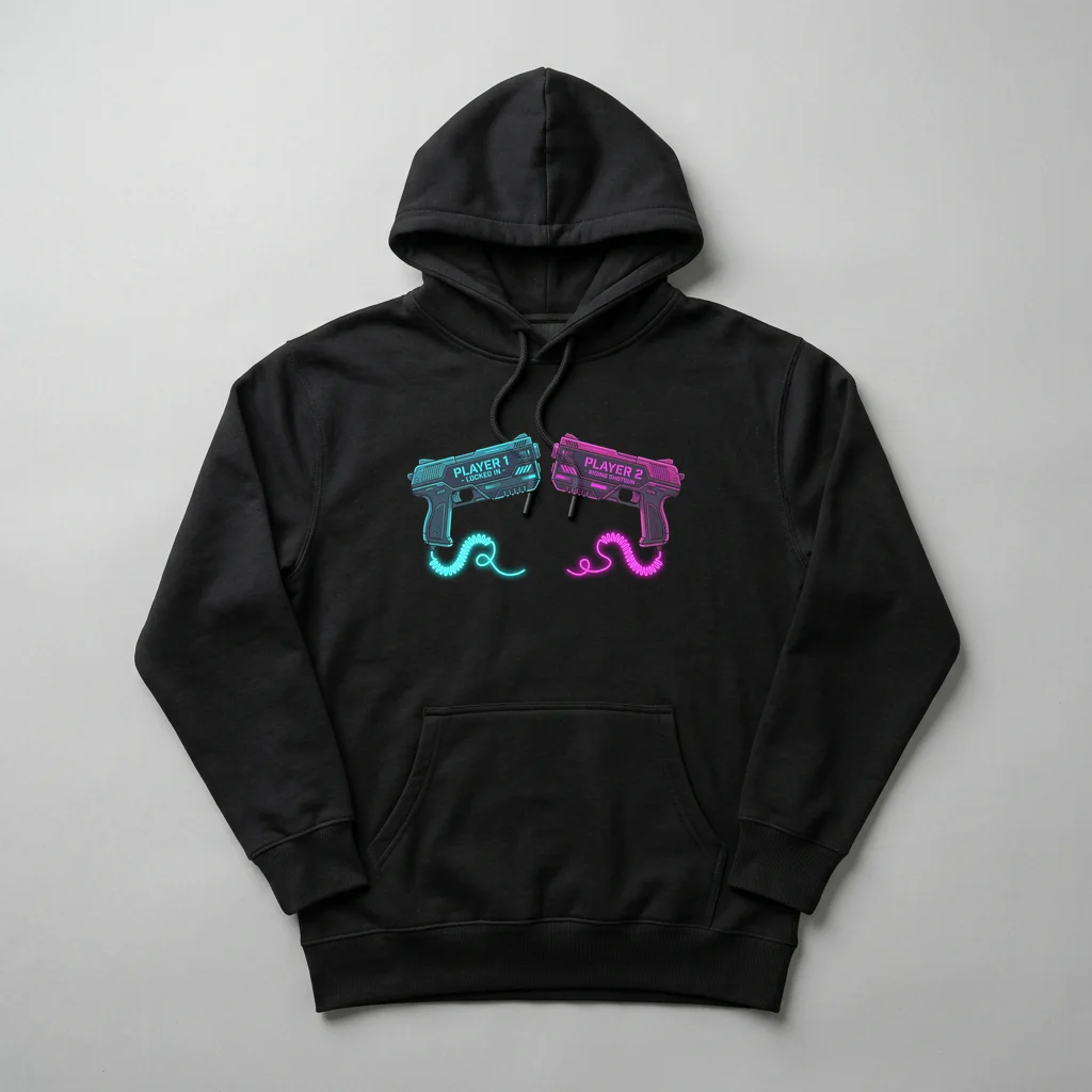 Built Different. Usually With Power Tools. Desk Mouse Pad — Heavyweight Pullover Hoodie (Charcoal Black)