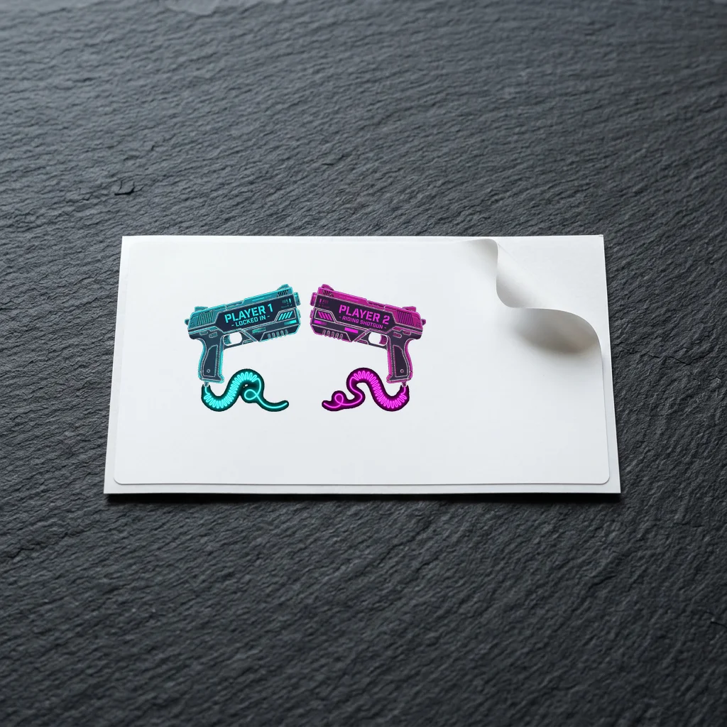 Built Different. Usually With Power Tools. Desk Mouse Pad — Die-Cut Matte Vinyl Sticker (4-Inch)