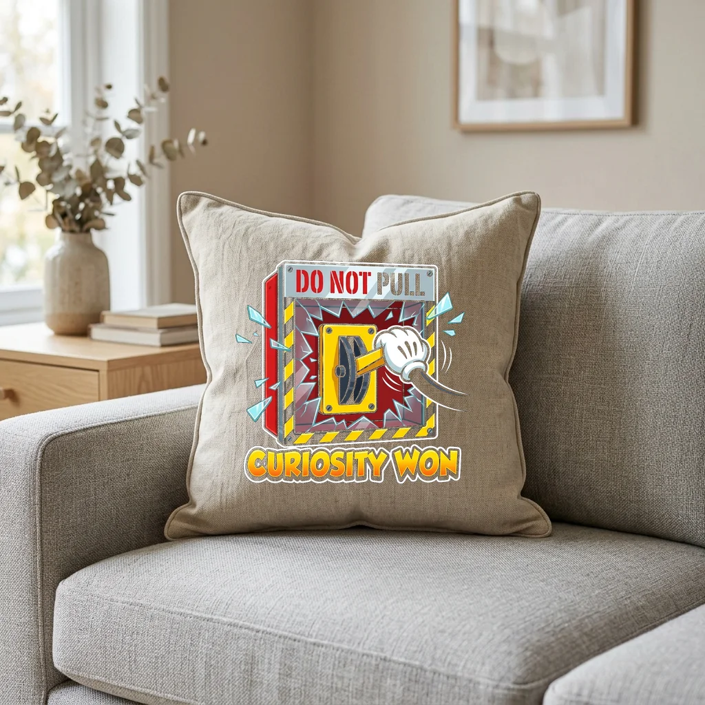 Famous Star Starburst Monogram — Square Linen Throw Pillow 18x18 (Natural Linen)