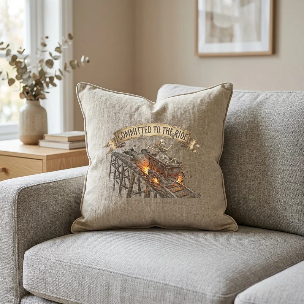 Famous Star Starburst Monogram — Square Linen Throw Pillow 18x18 (Natural Linen)