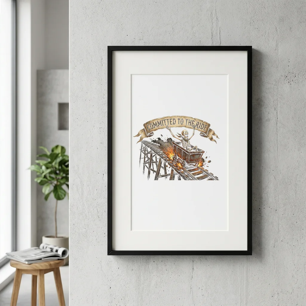 Famous Star Starburst Monogram — Gallery Framed Art Poster (Exhibition Frame)