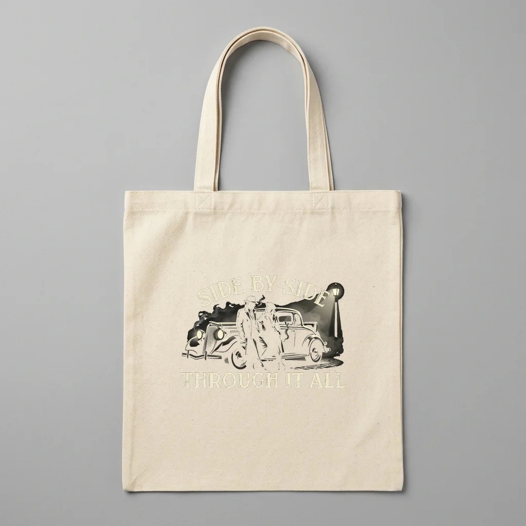 The Family Barcode / Street Label — Organic Cotton Canvas Tote Bag (Natural)