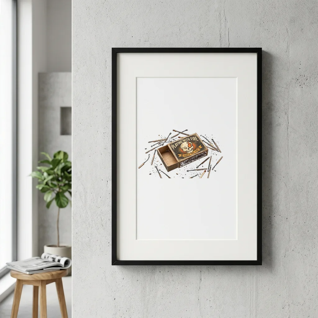 I Fix What You Tried to Fix Stainless Steel Water Bottle — Gallery Framed Art Poster (Exhibition Frame)