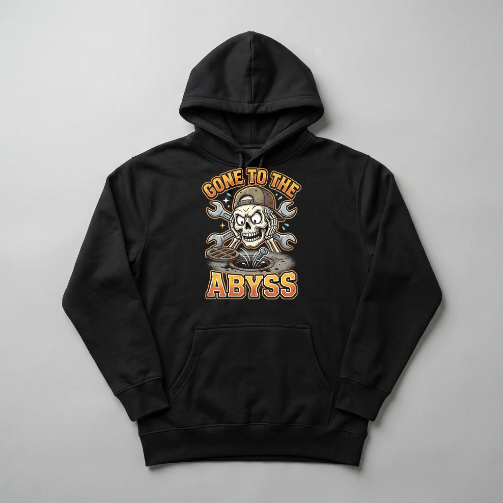 Spectral Stag Gothic Crewneck — Heavyweight Pullover Hoodie (Charcoal Black)