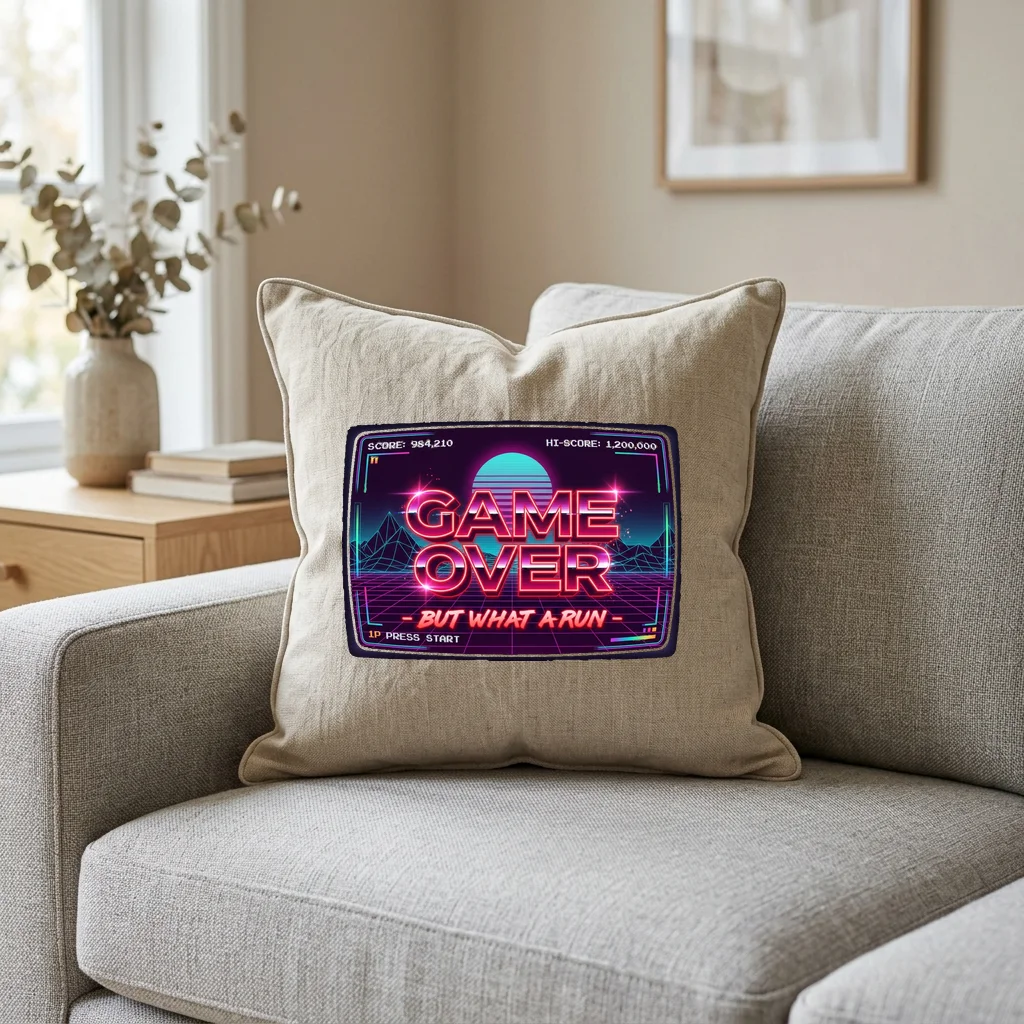Checkpoint Icons Gamer — Square Linen Throw Pillow 18x18 (Natural Linen)