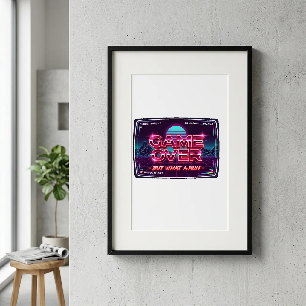 Checkpoint Icons Gamer — Gallery Framed Art Poster (Exhibition Frame)