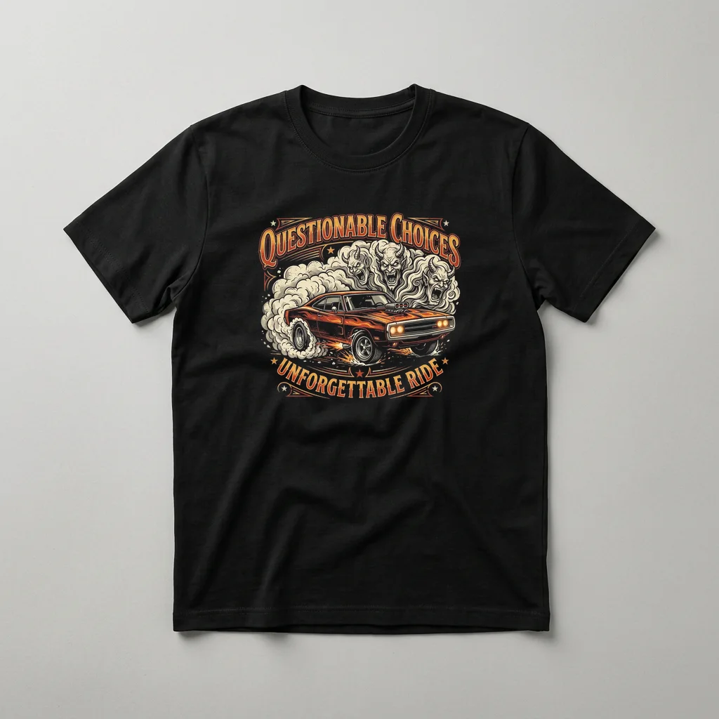 Biker Rocker Family Patch — Classic Streetwear T-Shirt (Jet Black)