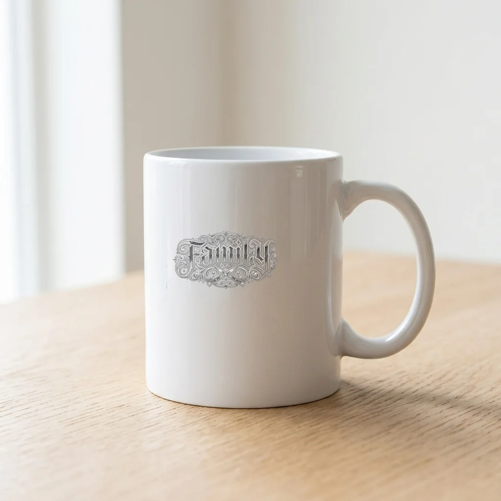 Gothic Dagger Heart Family — Ceramic Coffee Mug 11oz (Glossy White)
