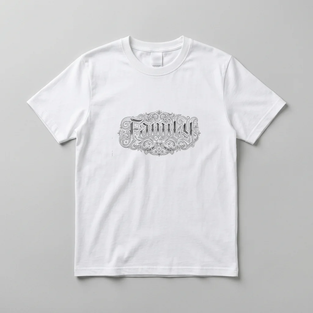 Gothic Dagger Heart Family — Everyday Crewneck Tee (Pure White)