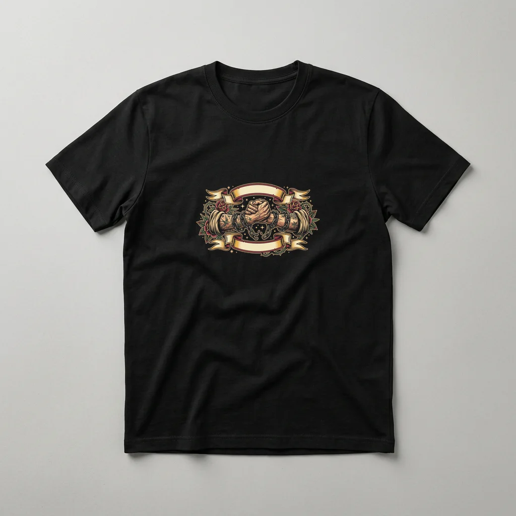 Spectral Stag Gothic Crewneck — Classic Streetwear T-Shirt (Jet Black)