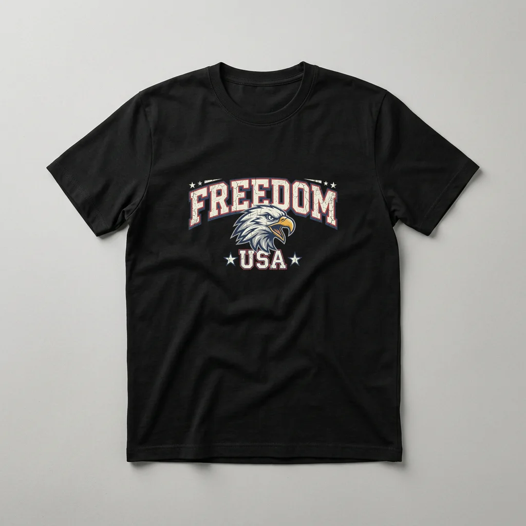 Defend Freedom Spartan Helmet — Classic Streetwear T-Shirt (Jet Black)