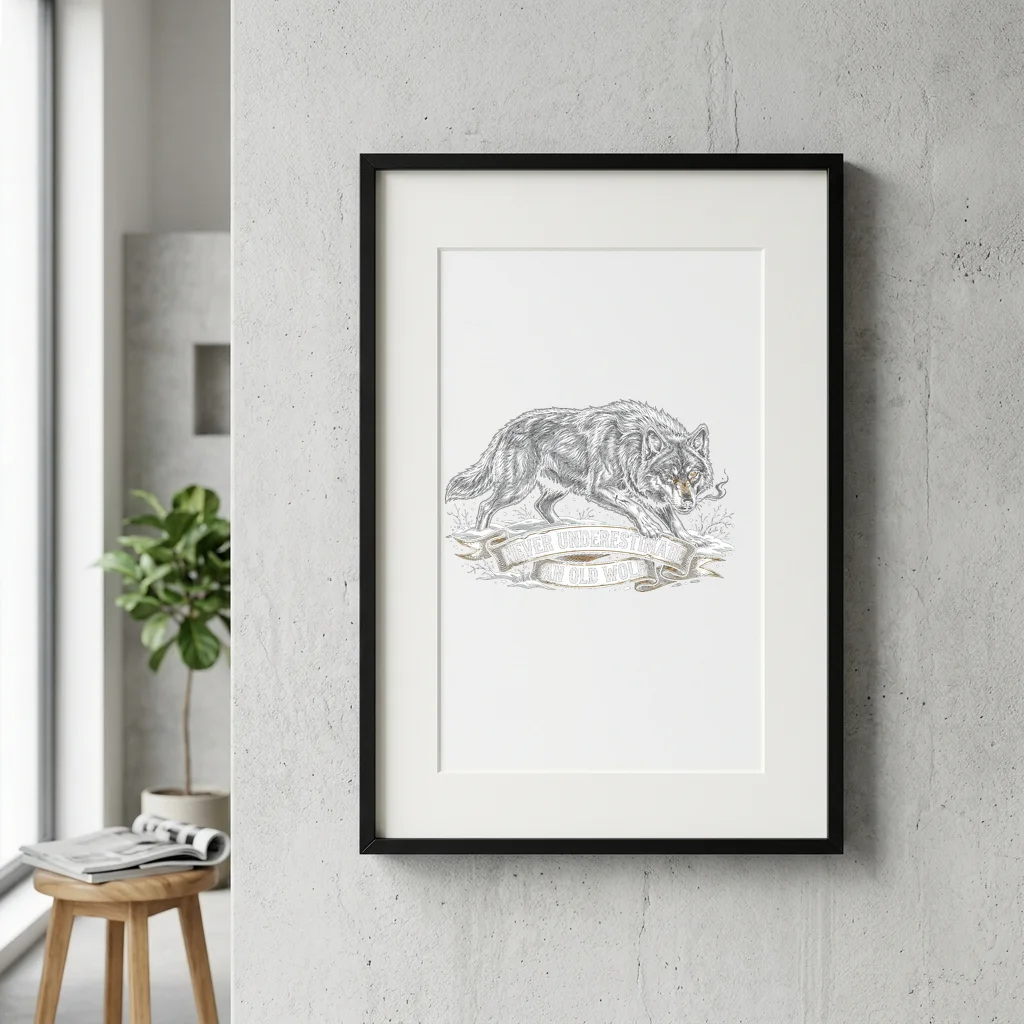 District Zero Emblem — Gallery Framed Art Poster (Exhibition Frame)
