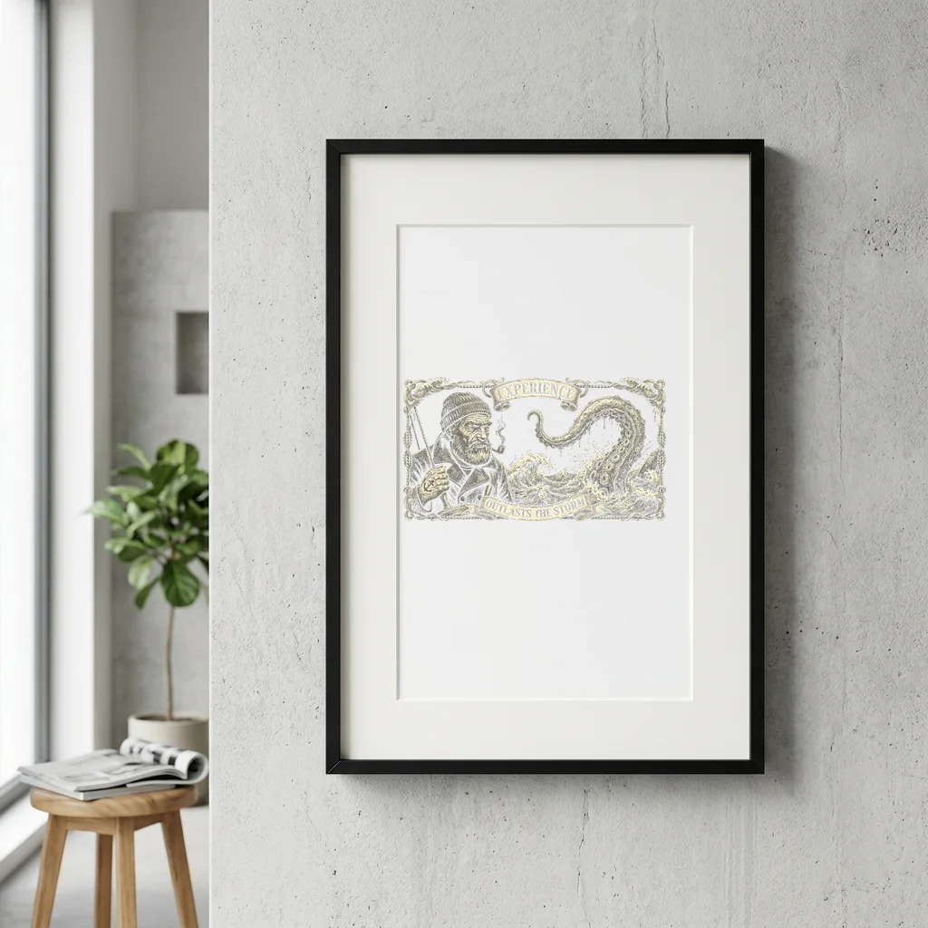 Block Junction Graphic — Gallery Framed Art Poster (Exhibition Frame)