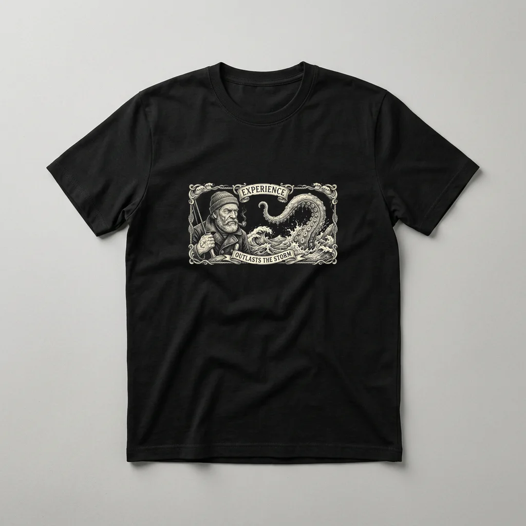 Block Junction Graphic — Classic Streetwear T-Shirt (Jet Black)