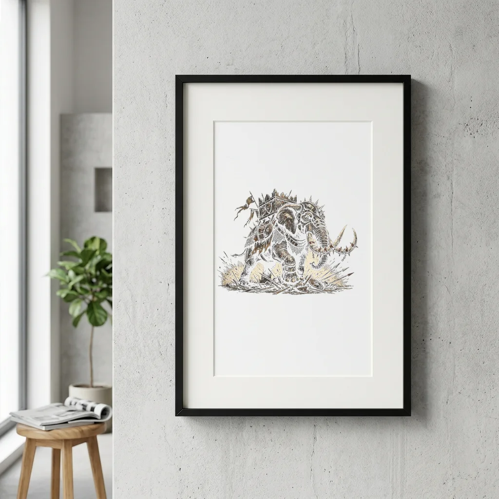 Vintage Eagle Claw Arrows — Gallery Framed Art Poster (Exhibition Frame)