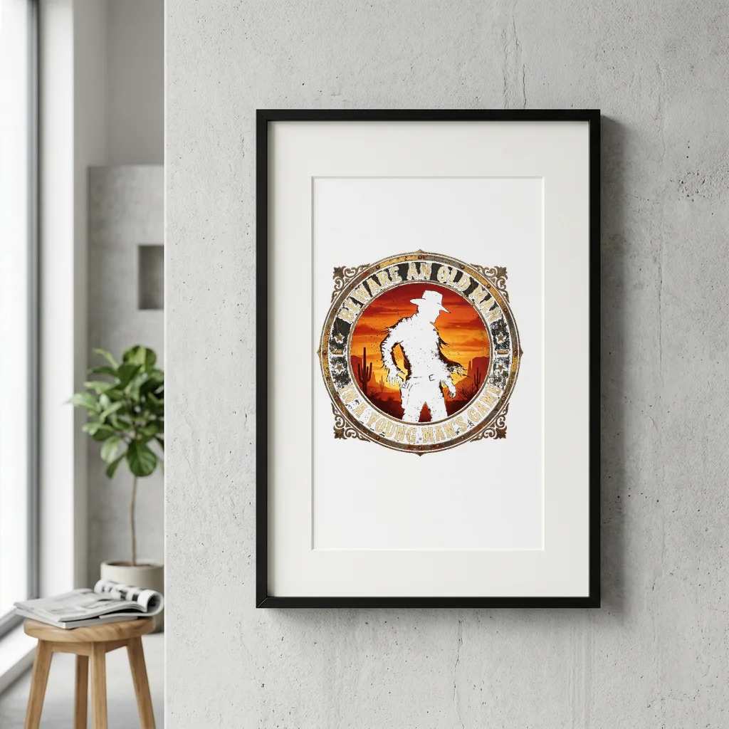 Crossed Rifles & Heritage Flag — Gallery Framed Art Poster (Exhibition Frame)