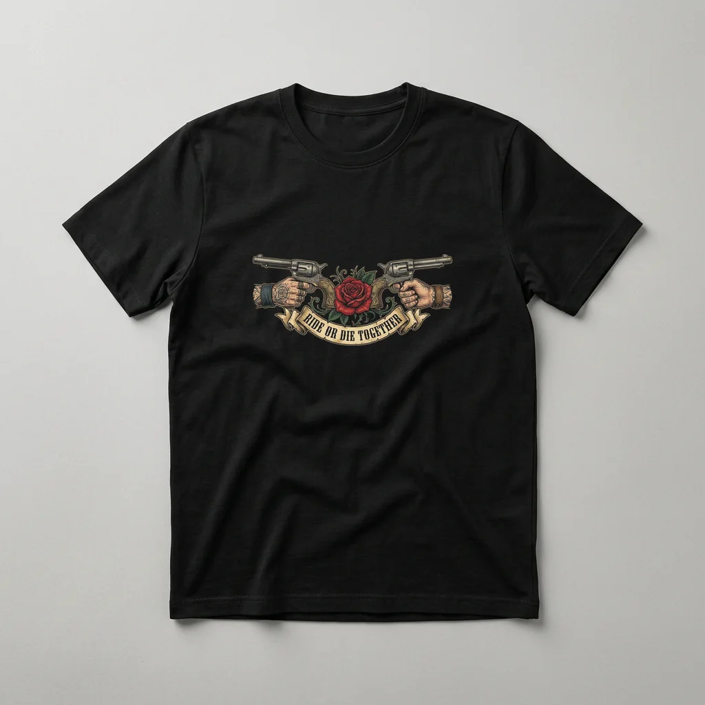 We The People Parchment Badge — Classic Streetwear T-Shirt (Jet Black)