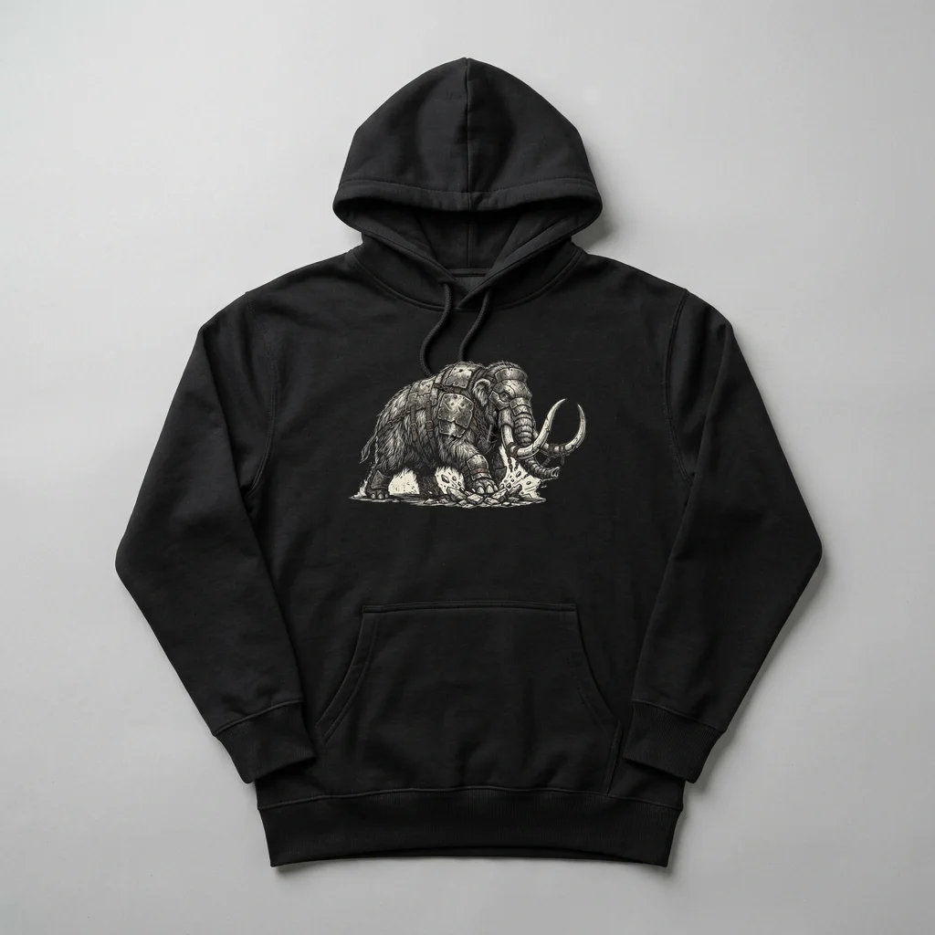 Ravens and Roses Gothic — Heavyweight Pullover Hoodie (Charcoal Black)
