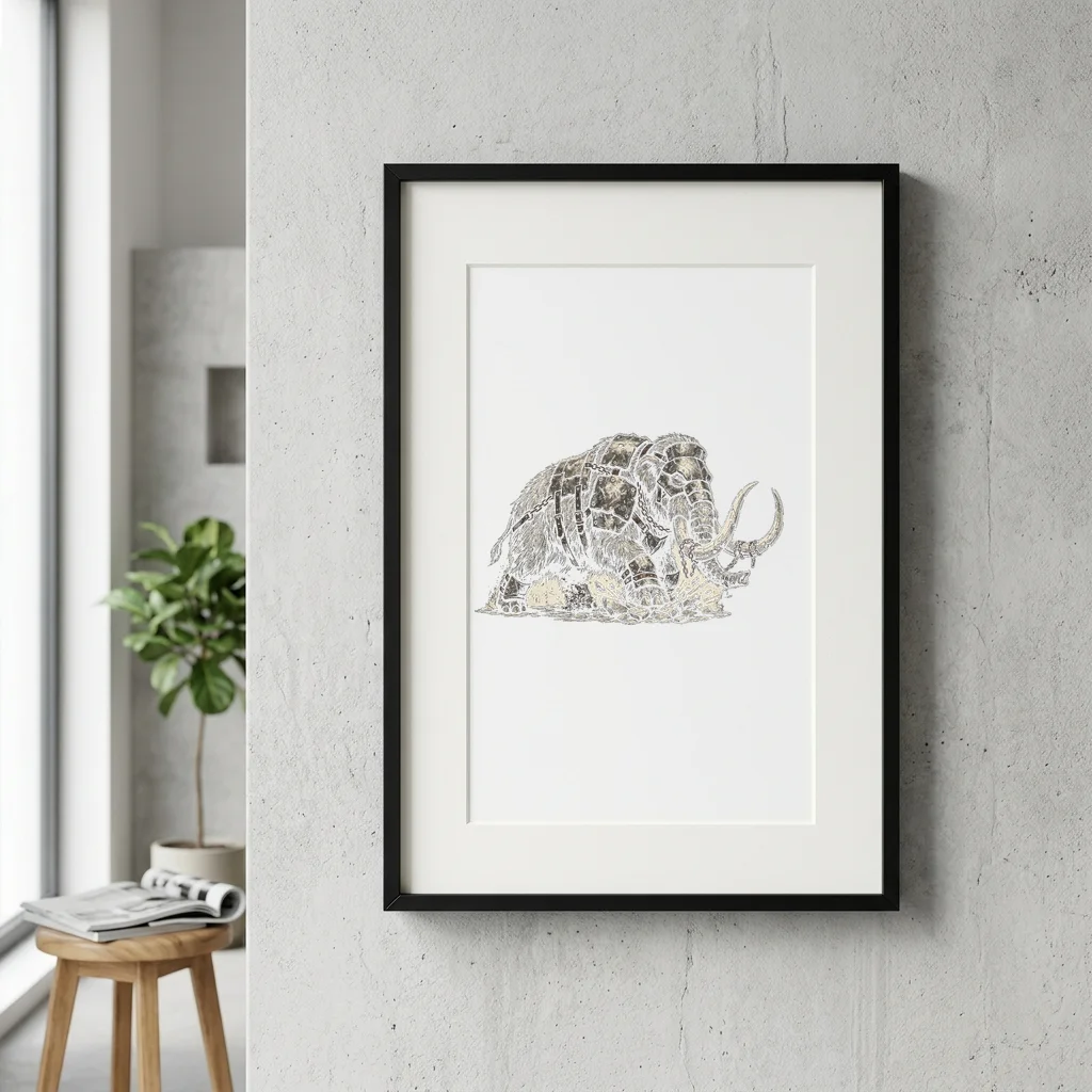 Ravens and Roses Gothic — Gallery Framed Art Poster (Exhibition Frame)