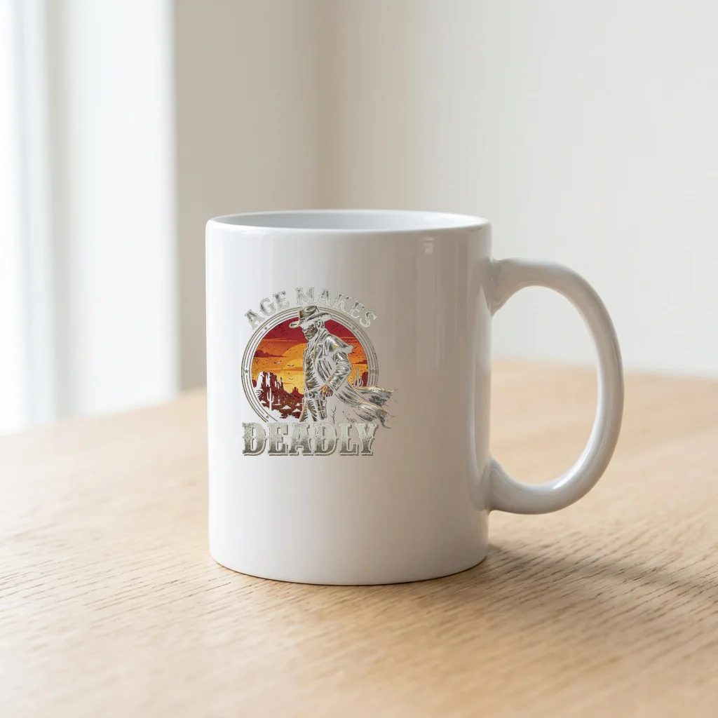 Retro Neon Motel Sign — Ceramic Coffee Mug 11oz (Glossy White)
