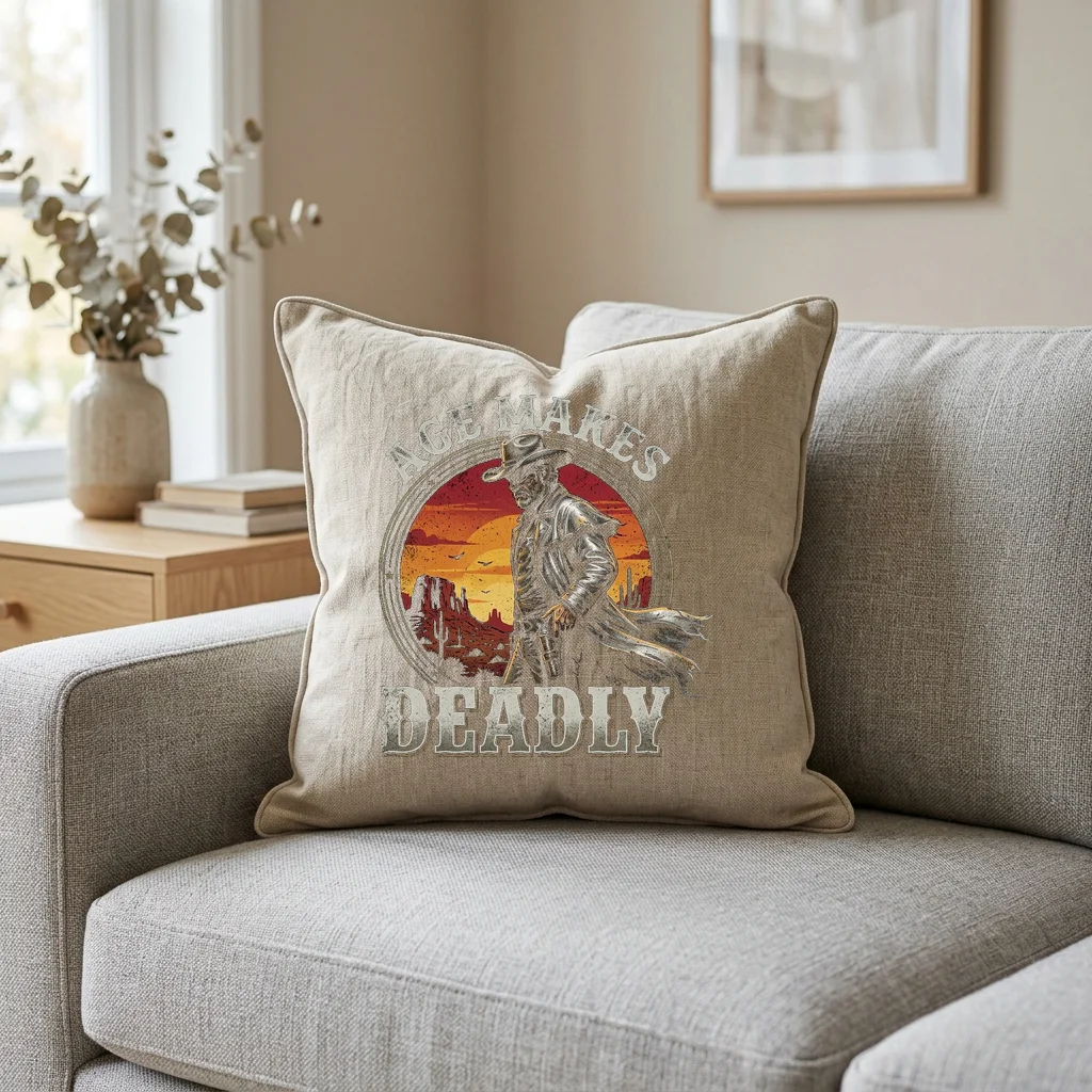 Retro Neon Motel Sign — Square Linen Throw Pillow 18x18 (Natural Linen)