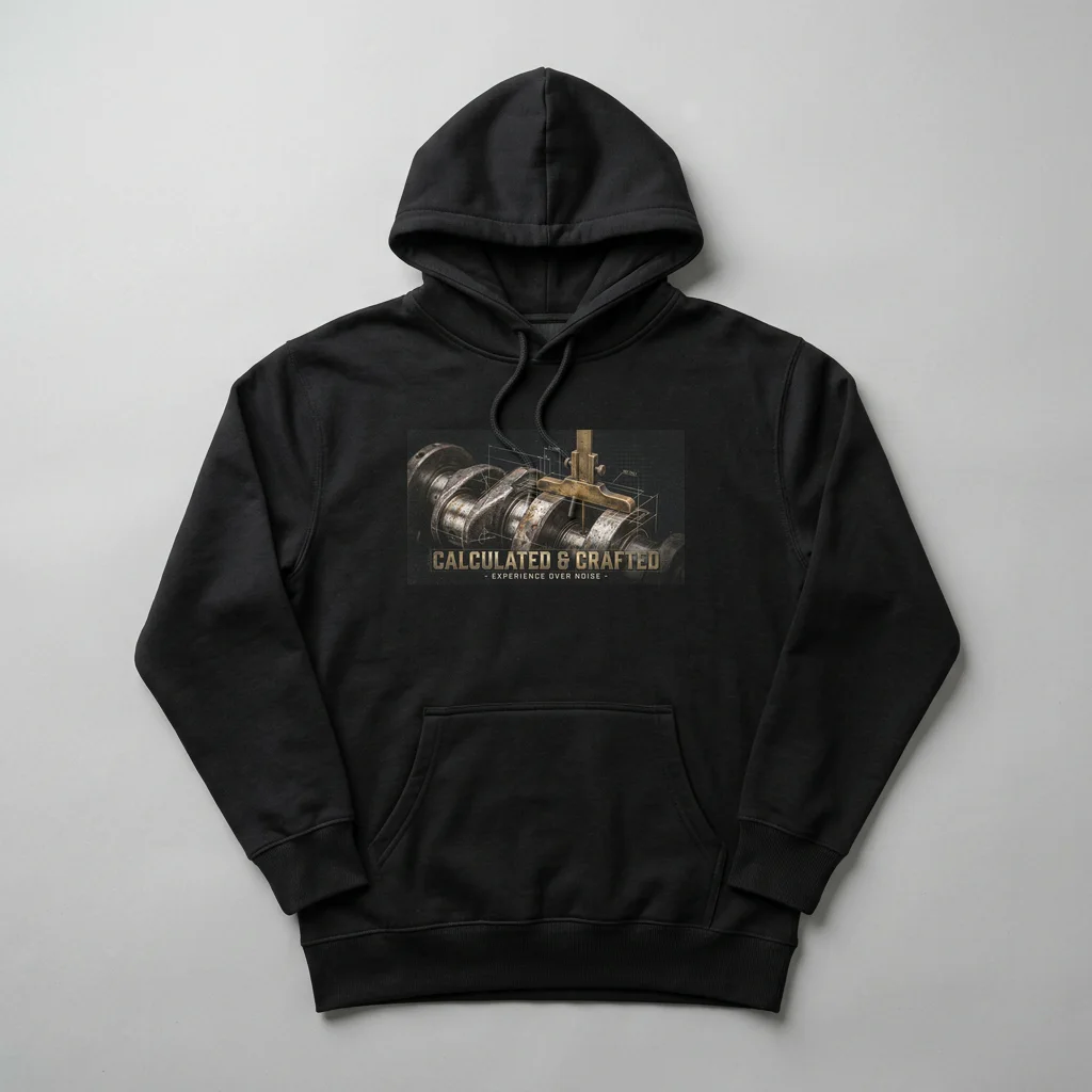 The Folding Moon Rover — Heavyweight Pullover Hoodie (Charcoal Black)