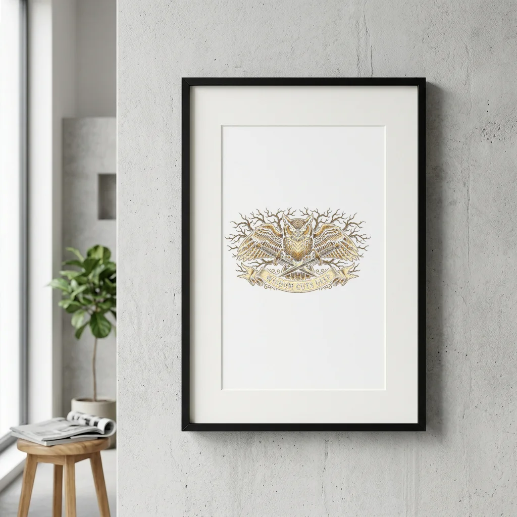 Zero F*cks Bar & Grill — Gallery Framed Art Poster (Exhibition Frame)
