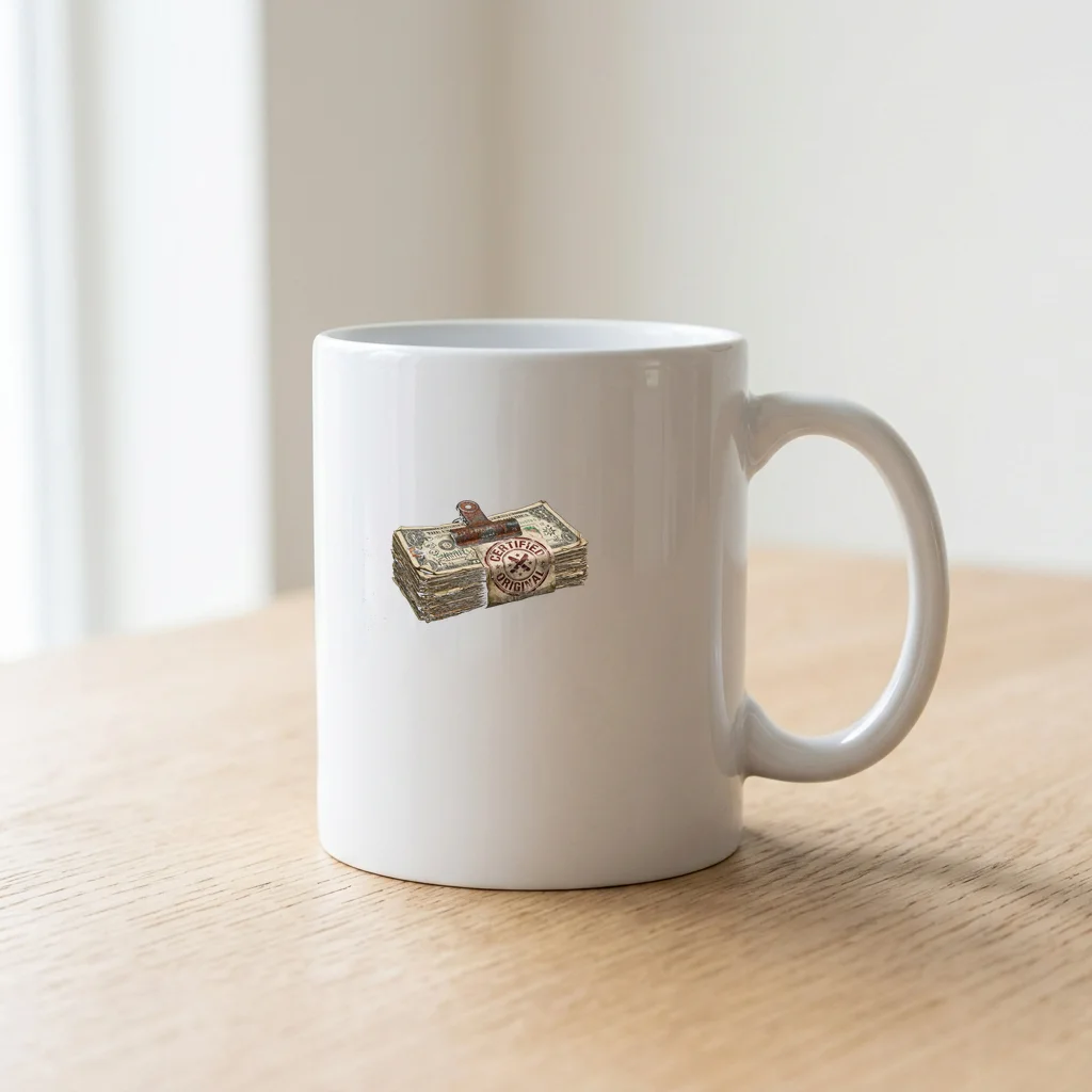 Neon Gateway Pixel Phone — Ceramic Coffee Mug 11oz (Glossy White)