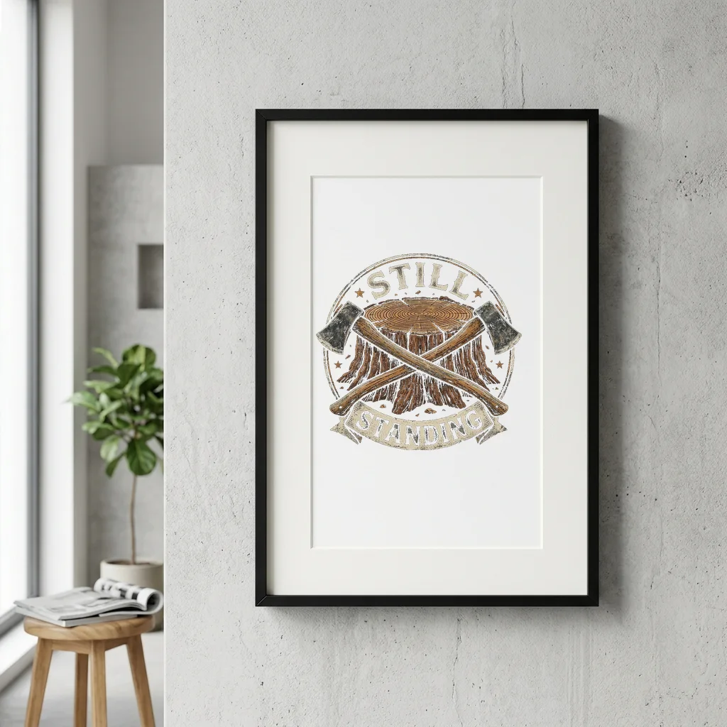 Hourglass of Care — Gallery Framed Art Poster (Exhibition Frame)