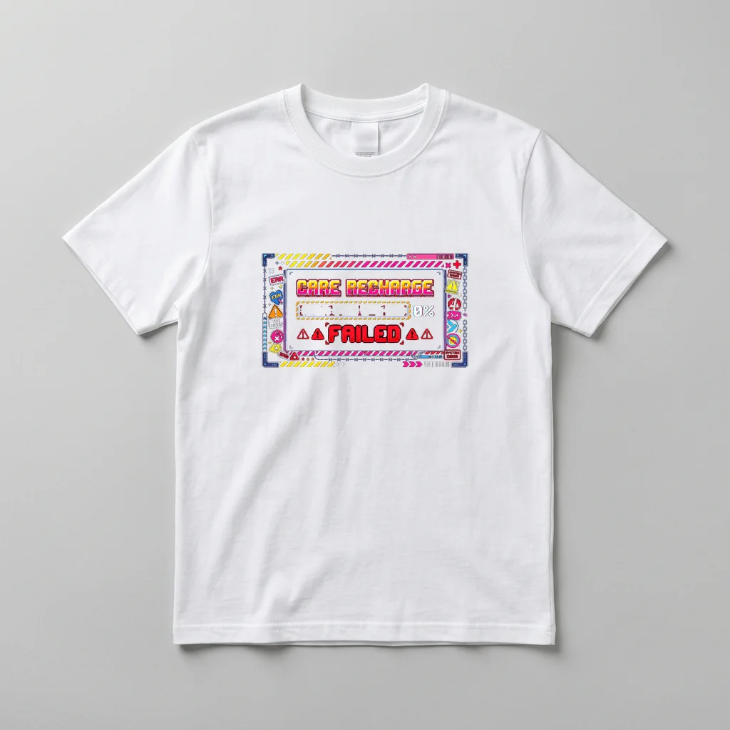 Neon Gateway Pixel Phone — Everyday Crewneck Tee (Pure White)